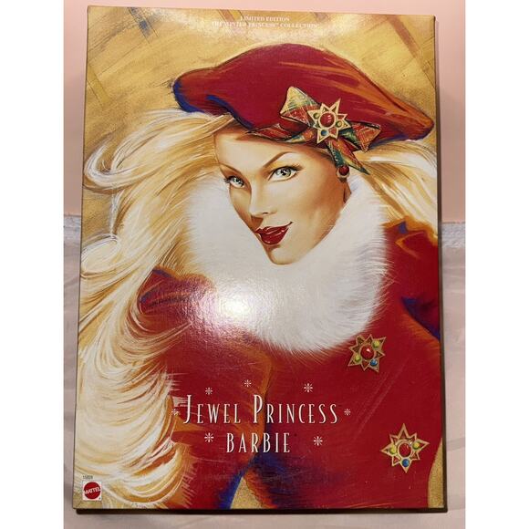 Rare Vintage Barbie Doll Jewel Princess Mattel 1996 MIB Red Plaid - Picture 2 of 10